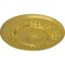 Ekena Millwork Flower Ceiling Medallion (Fits Canopies up to 3 7/8"), Hand-Painted Rich Gold, 27"OD x 1 1/8"P CM27FLRGS - alternate 2